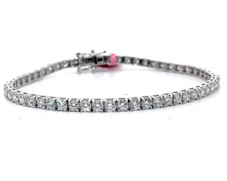5 Carat Diamond Tennis Bracelet in 14k White Gold