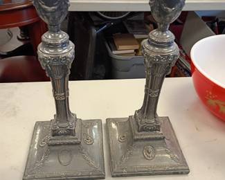 silverplate candlestands large
