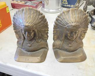 Brass Indian bookends