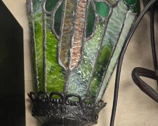 vintage stained glass wall sconce