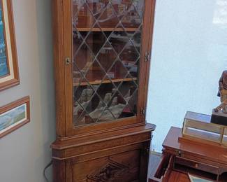 Oak English Corner Cabinet