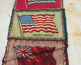 vintage tobacco cigarette flags sewn together