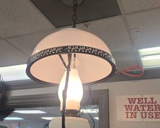 vintage milk glass chandelier