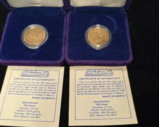 250 Peso Gold Proof coins