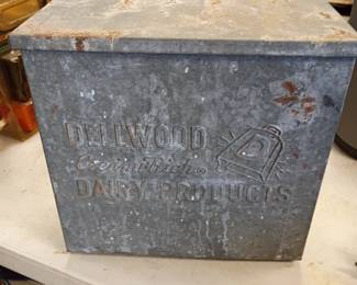 vintage embossed dairy box