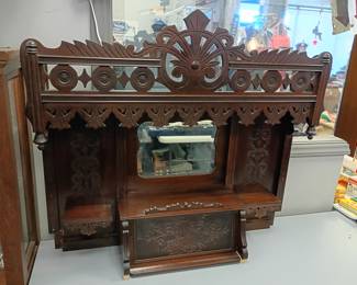 Walnut pump organ top