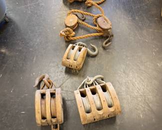 lots of block and tackle