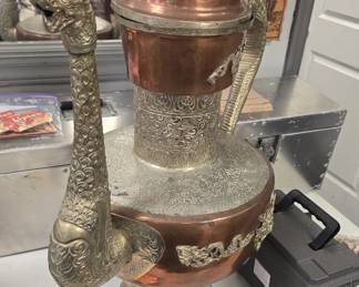 large persian urn copper