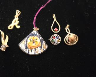 14k gold pendants /charms