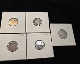 Mercury and Barber dimes