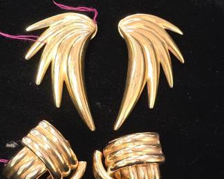 Monster 14k gold earrings