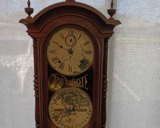 C1890 Seth Thomas Calendar Clock- Works, lovely chimes