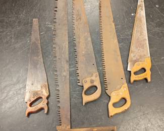 large antique hand saws