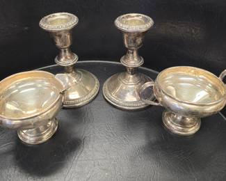sterling silver candleholders and more