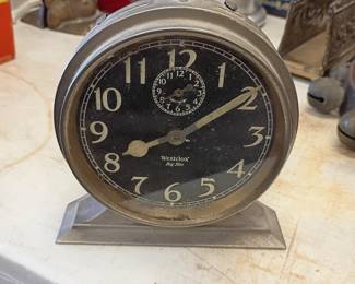 large wesclox alarm clock with date on top