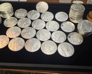 Gold and Silver we have over 100 ozs of silver rounds and have the new Trump Fight rounds!!
