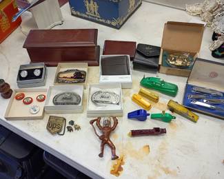 vintage belt buckles and other collectibles