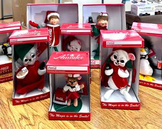Annalee Christmas Coca-Cola dolls- new, with box 