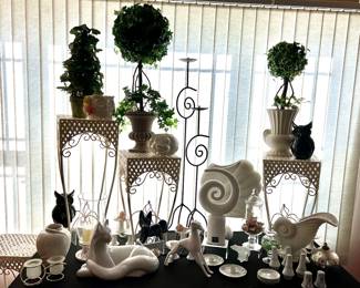 All for sale - stands, Haeger, silk plants, etc