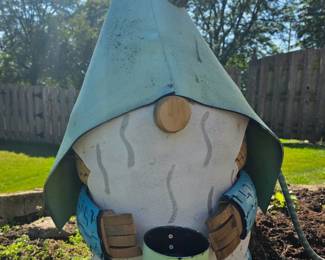 39" Gnome made from recycled tires - made by local artist