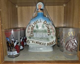 Kentucky Derby Decanter  & Glass Collection 1980's - 2000's