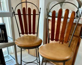Pair of Charleston Forge Hand Forged Wrought Iron Swivel Counter Stools - artisan made in Boone, NC
BUY IT NOW $798 /PAIR
Retails Used for $900 each
