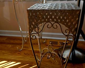 2 of 3 metal plant stands