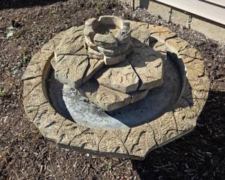 Stone fountain 
27"x 21"