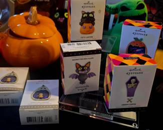 Hallmark Halloween ornaments- nib