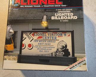 Lionel Train lighted billboard