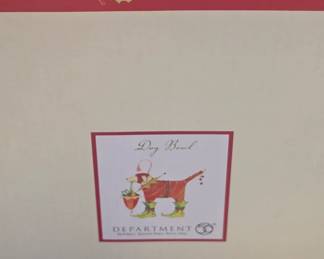 Dept 56 Christmas Krinkles Dog Bowl - two of them new in box
