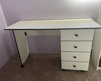 Foldable craft desk - open