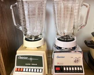 vintage Osterizer blenders. 