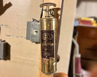 Vtg GENERAL QUICK AID FIRE GUARD 85HD Brass Extinguisher