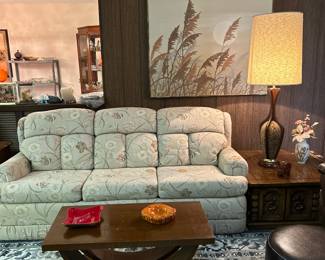 MCM cork and oak lamps. Midcentury Mode1930's Coffee or Cocktail Table, 