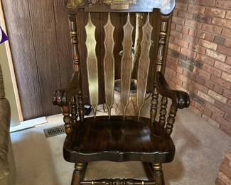 Vintage solid wood rocking chair 