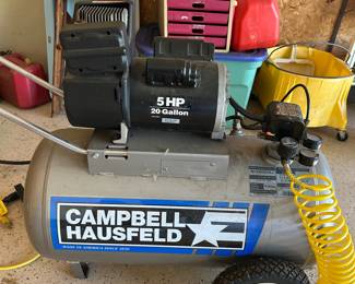 Campbell Hausfeld 20-gallon air compressor.
