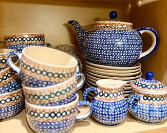 Polish pottery set 