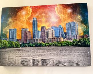 Jake Bryer print on Canvas - "Feeling Epic in Austin"- composite photograph - signed 