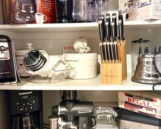 Magic Bullet, knifes, Waring Blender, Mixer, coffee grinder , mini fryer 