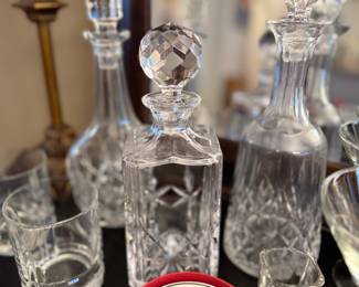 Crystal decanters - barware 