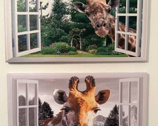 giraffe art prints on canvas 