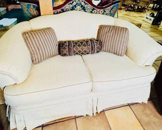 Pin stripped loveseat 