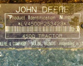 4500 John Deere Tractor - excellent working condition - includes multiple implements including a brush hog, a front loader bucket & a back hoe with 2 buckets and a spade.  See all pictures. Recently Serviced. 