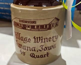 AMANA IOWA STONEWARE CROCK JUG