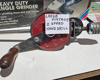 LARGE VINTAGE HAND DRILL