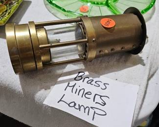 BRASS MINERS LAMP