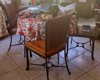 Wood and metal chairs very sturdy were $15 each now $15 for 2