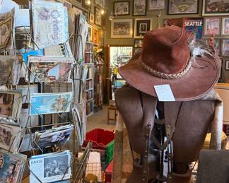 Postcards & art displayed