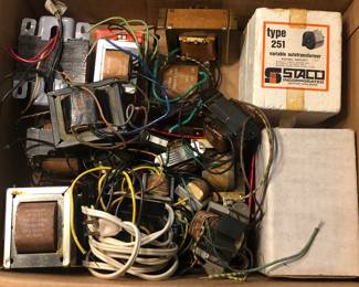 Wow, do we have electronics: Transformers, AutoTranformers, Panel Meters, Lambda Power Supply, and lots more